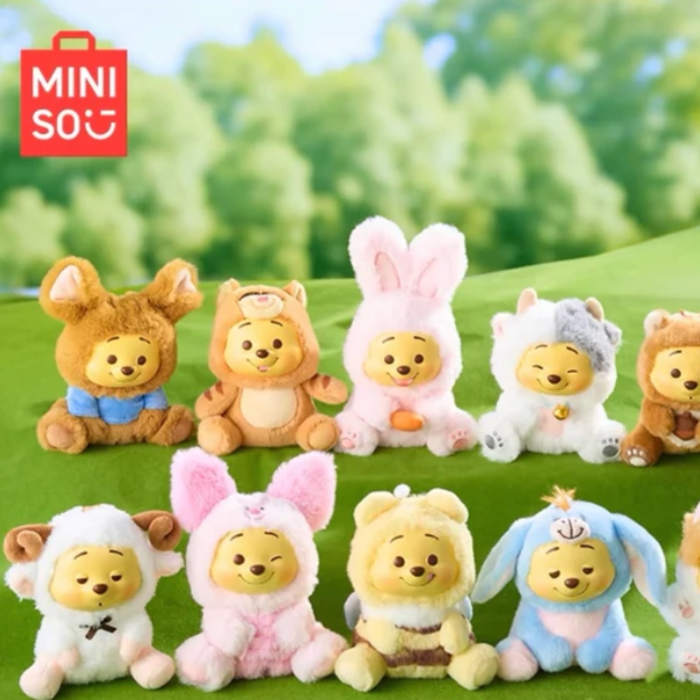 MINISO Winnie The Pooh Naughty Party Plush Cow